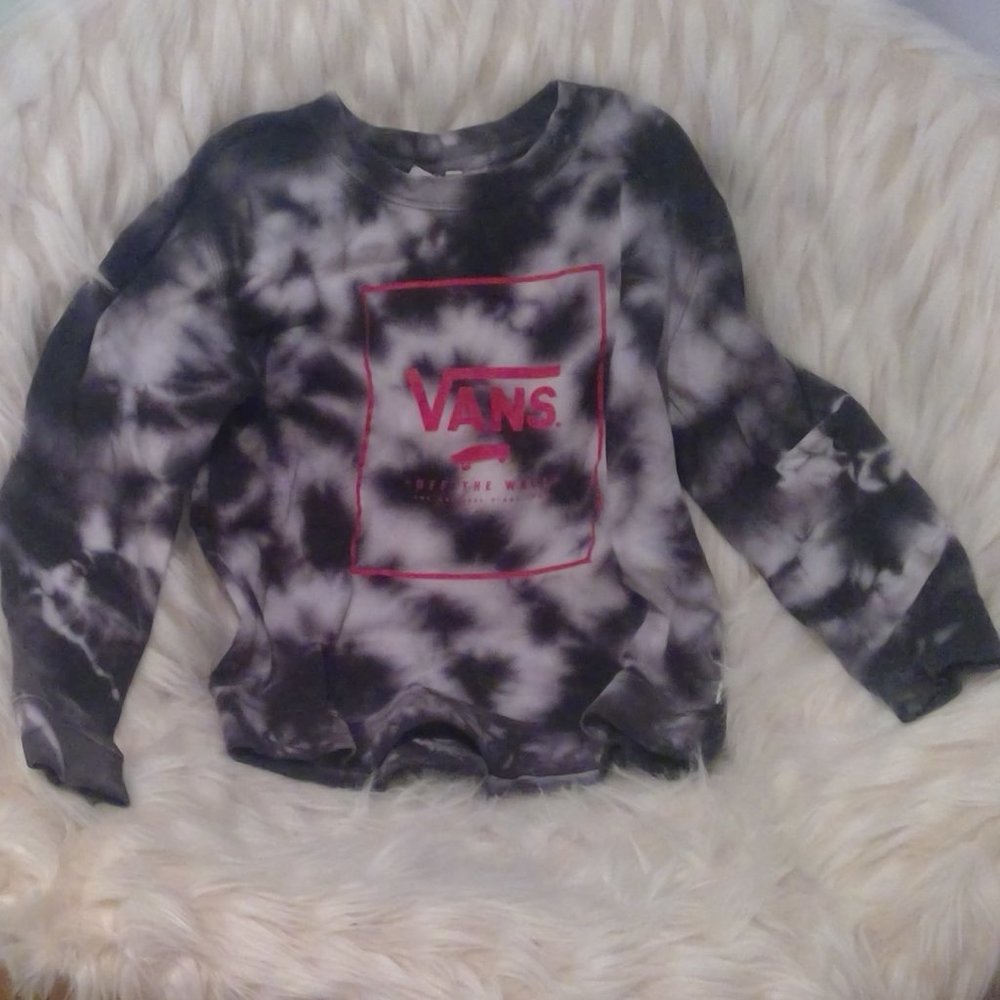Cute Retro Vans Off The Wall Tie-Dyed sweatshirt